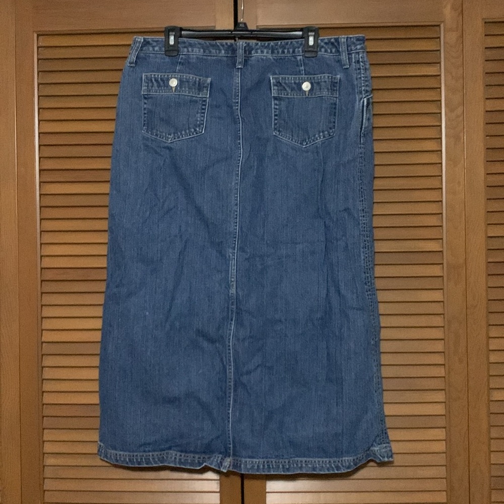 Eddie Bauer Jean Maxi Skirt Denim 16 - Picture 2 of 5